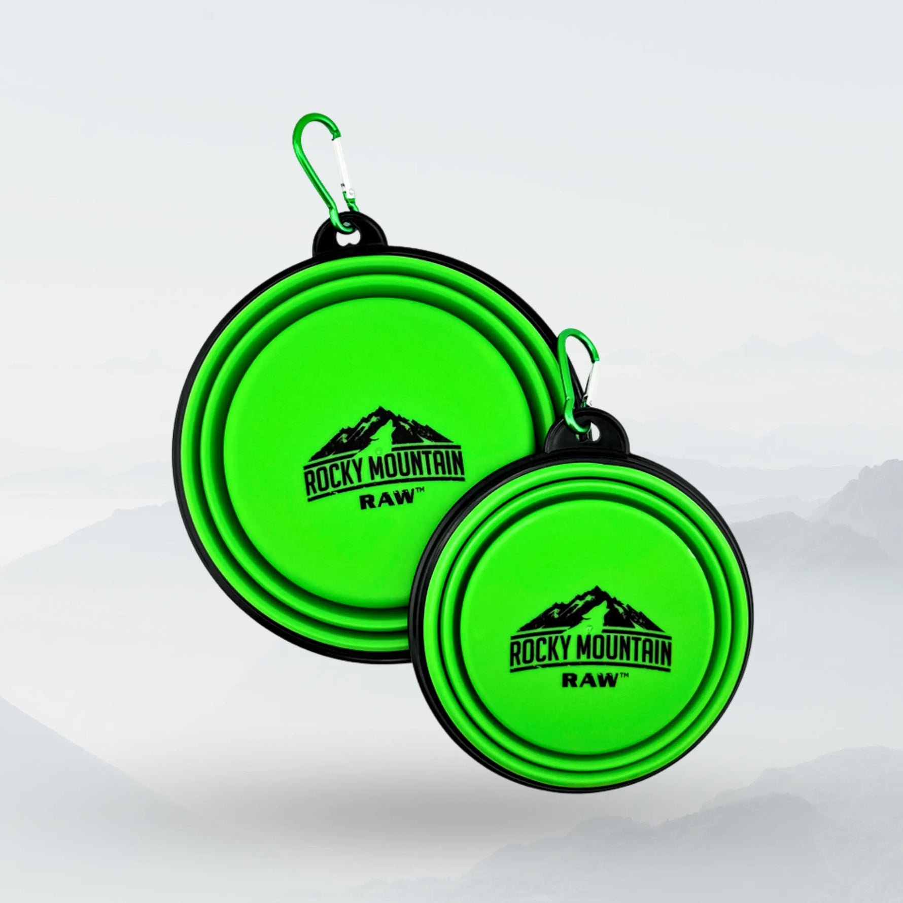 Green Foldable Dog Bowl ROCKY MOUNTAIN RAW