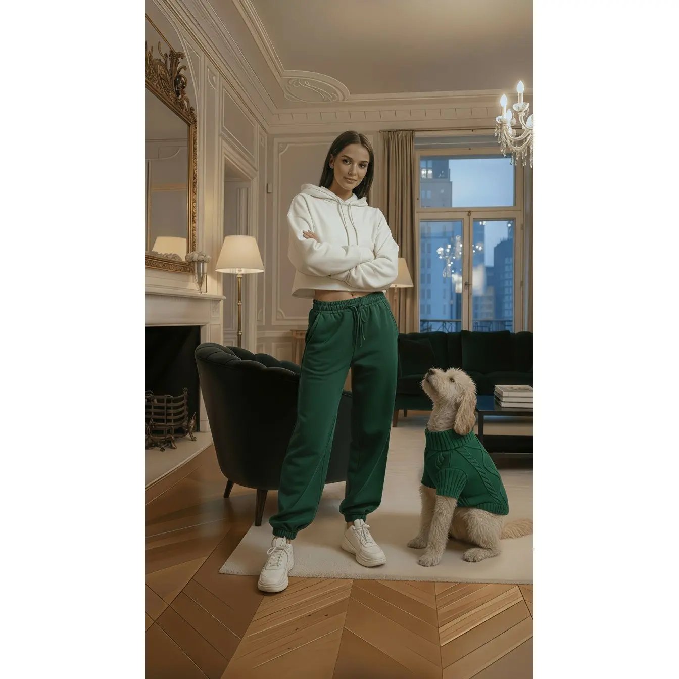 Green Sweater Puccissimé Pet Couture