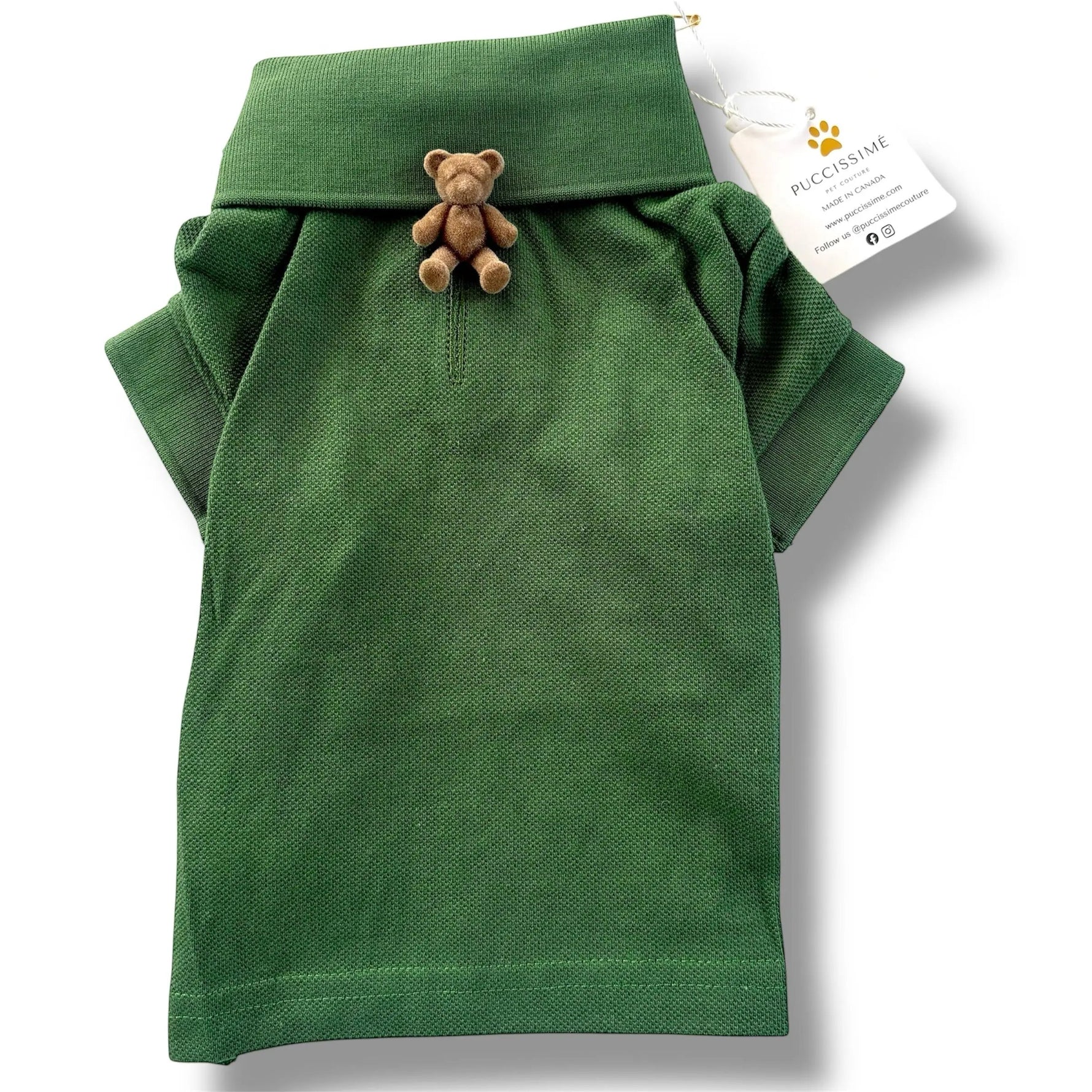 Green cotton shirt Puccissimé Pet Couture