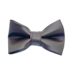 Grizzly brown leather bow tie Puccissimé Pet Couture