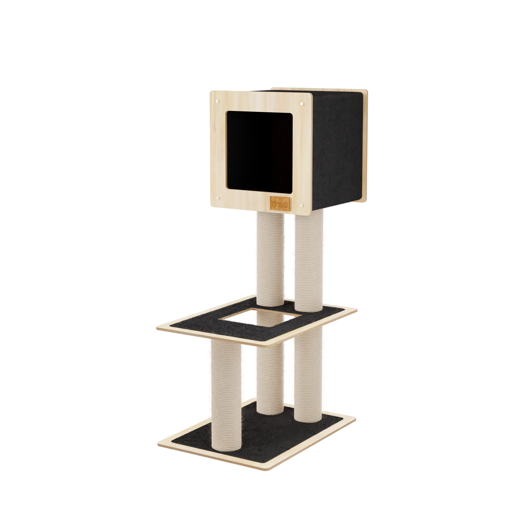 Hut Hideout - 2-Level Deluxe Cat Tree Noba Animal Co.