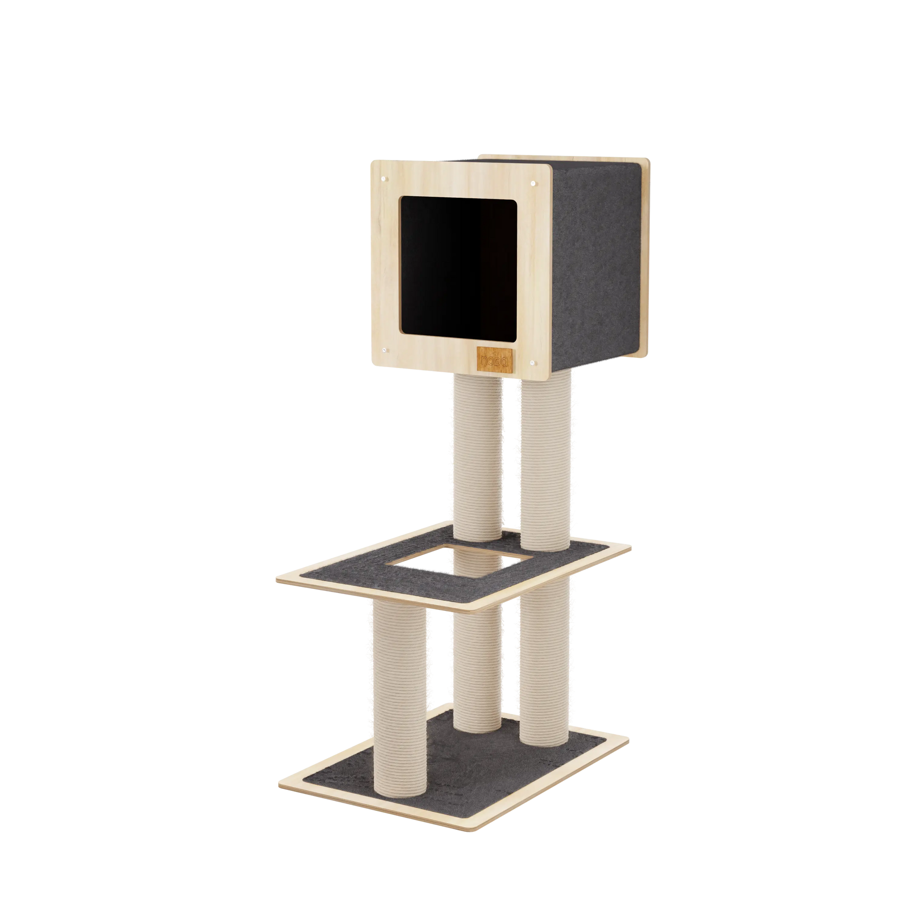 Hut Hideout - 2-Level Deluxe Cat Tree Noba Animal Co.