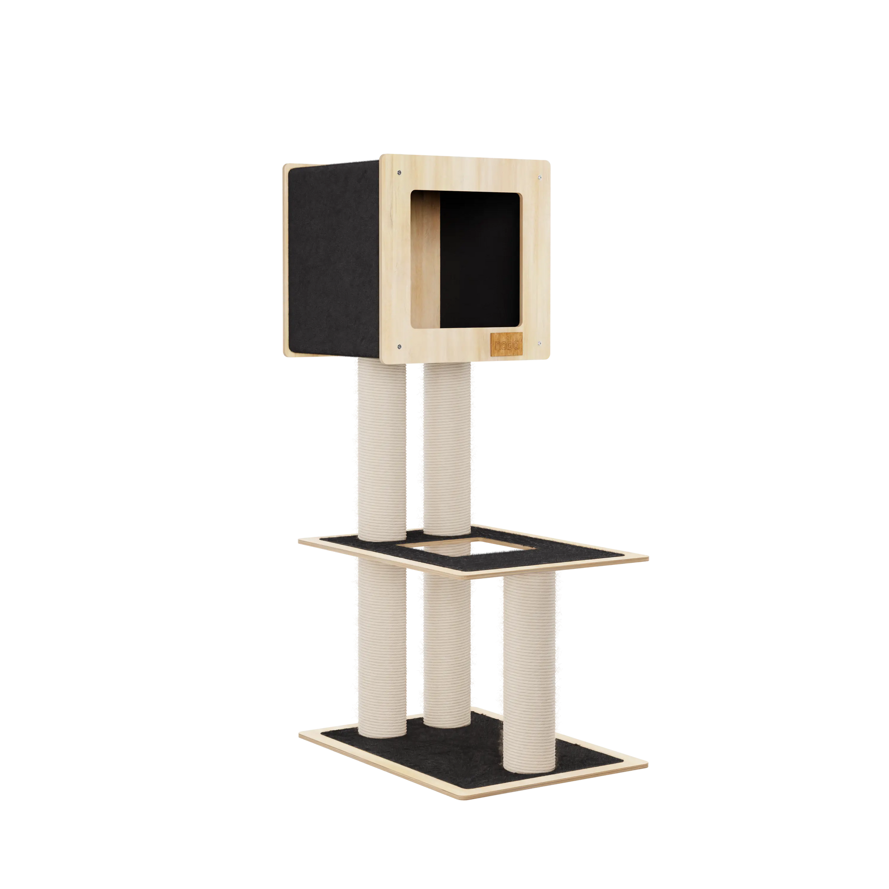 Hut Hideout - 2-Level Deluxe Cat Tree Noba Animal Co.