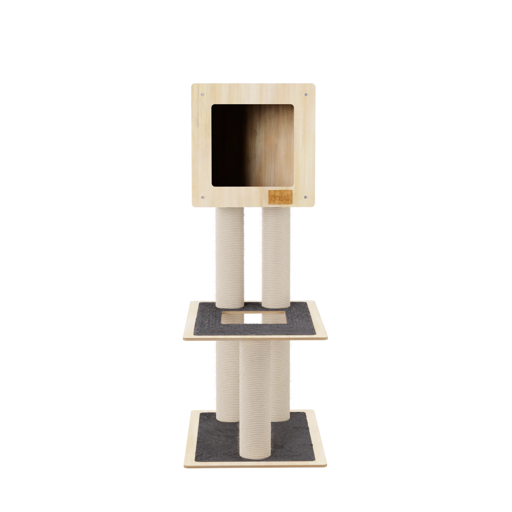 Hut Hideout - 2-Level Deluxe Cat Tree Noba Animal Co.