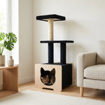 Hut Hideout - Deluxe 3-Level Cat Tree Noba Animal Co.