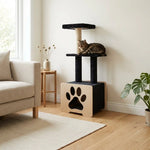 Hut Hideout - Deluxe 3-Level Cat Tree Noba Animal Co.