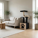 Hut Hideout - Deluxe 3-Level Cat Tree Noba Animal Co.