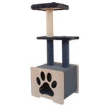 Hut Hideout - Deluxe 3-Level Cat Tree Noba Animal Co.