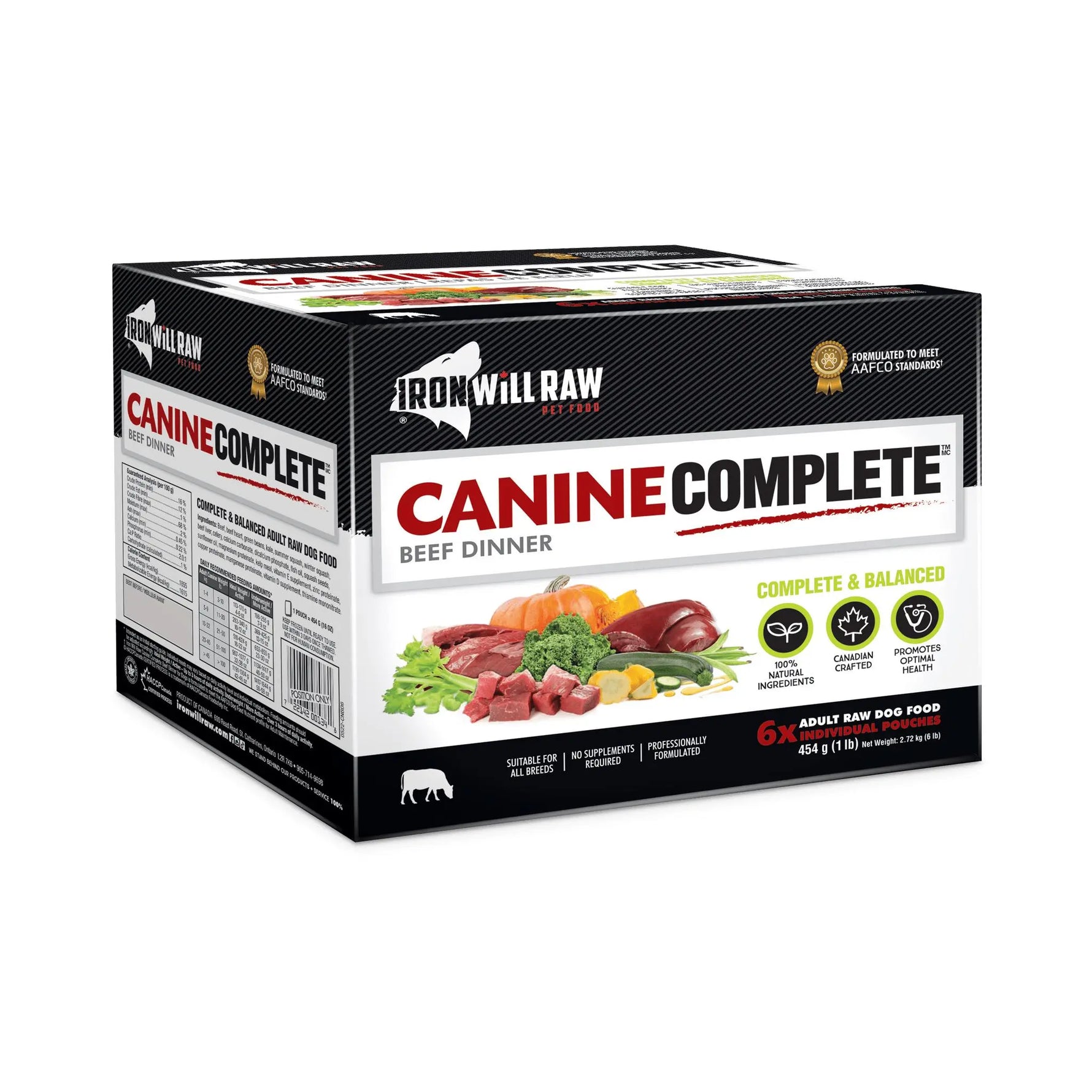 IRON WILL RAW - Beef Dinner 6Lb - Raw Dog Food - PAWMART.ca