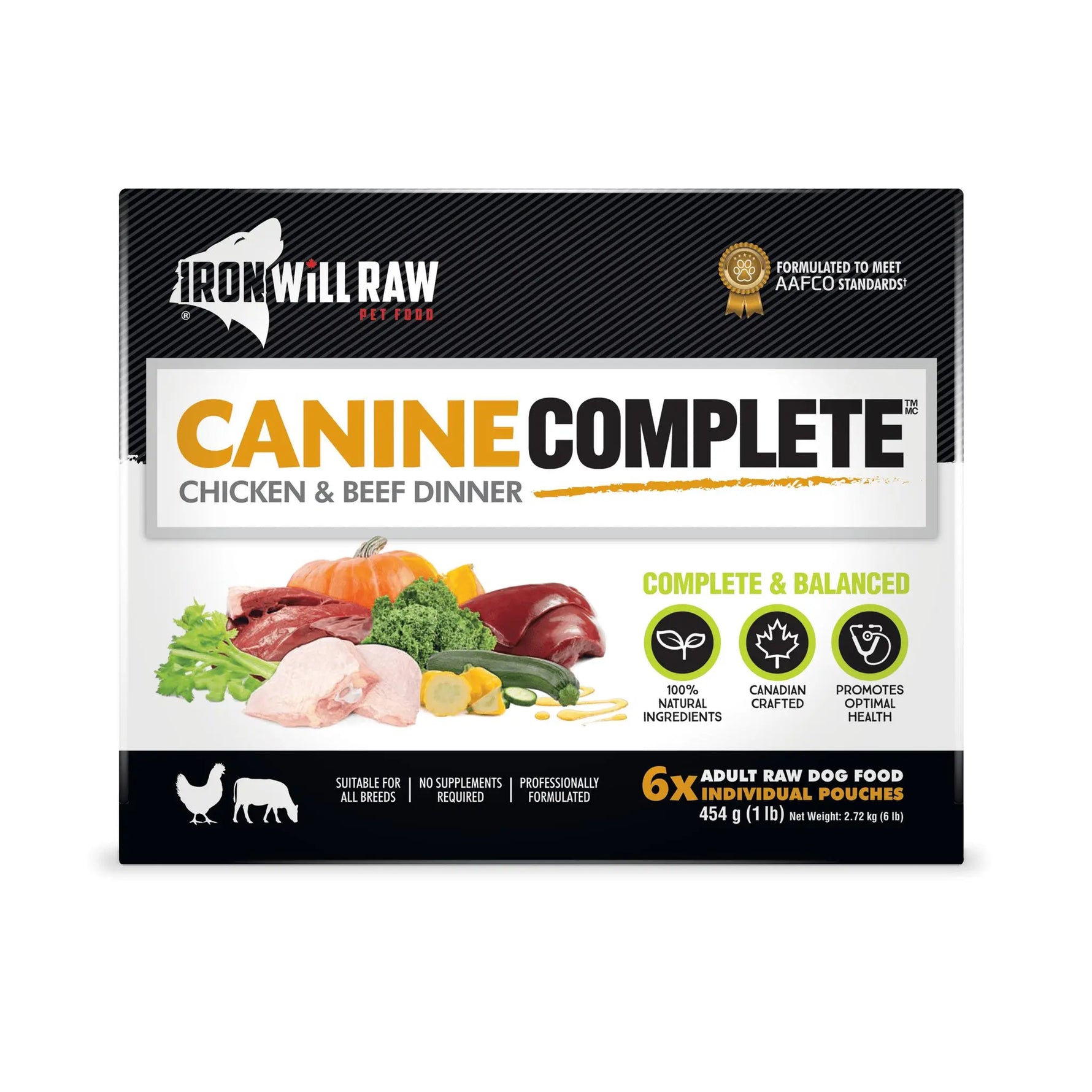 IRON WILL RAW - Chicken & Beef 6Lb - Raw Dog Food - PAWMART.ca