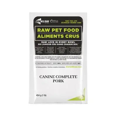 IRON WILL RAW - Pork Dinner Flat 6Lb - Raw Dog Food - PAWMART.ca Canadian Pet Store & Pet Grooming