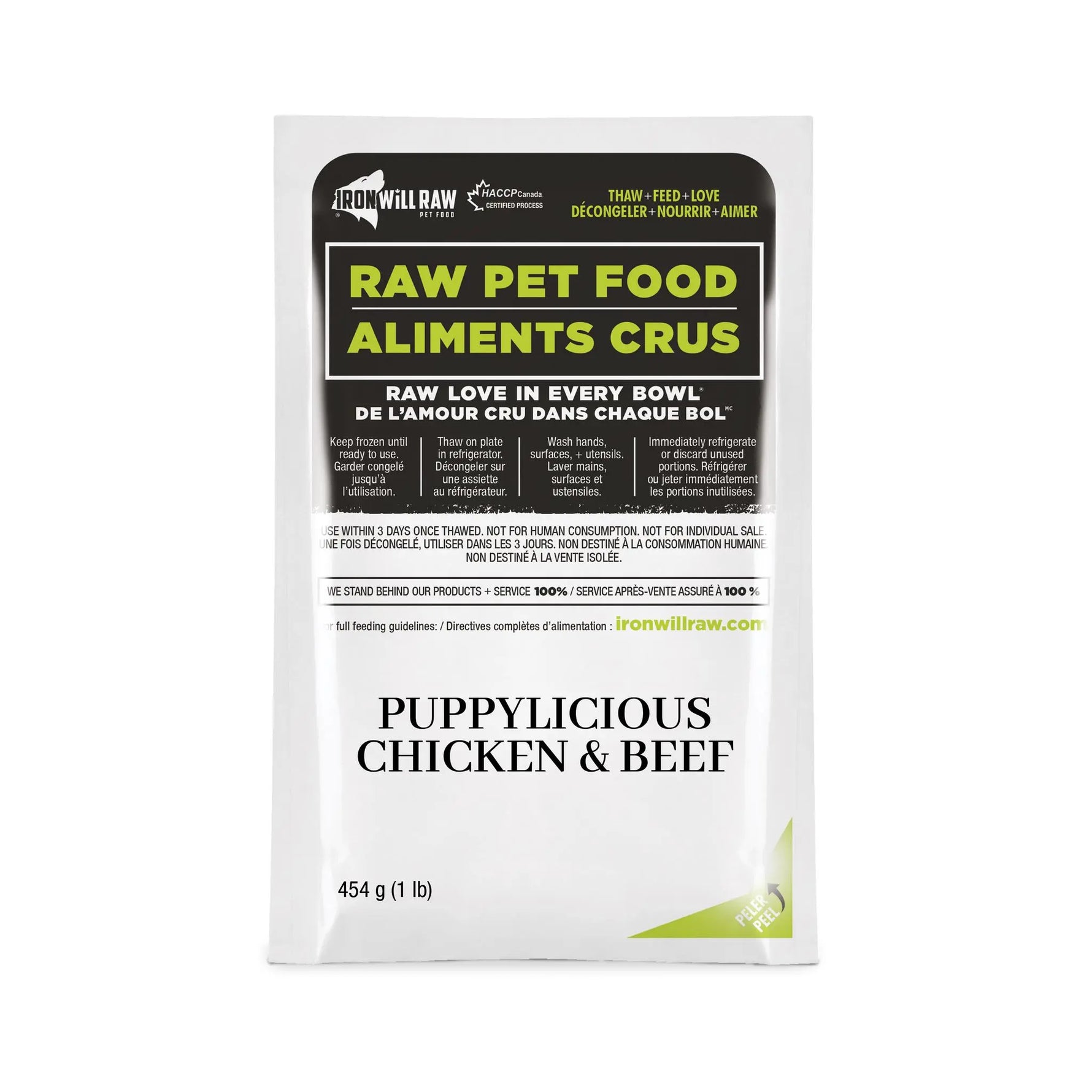 IRON WILL RAW - Puppylicious Chicken & Beef 12Lb - Raw Dog Food IRON WILL RAW