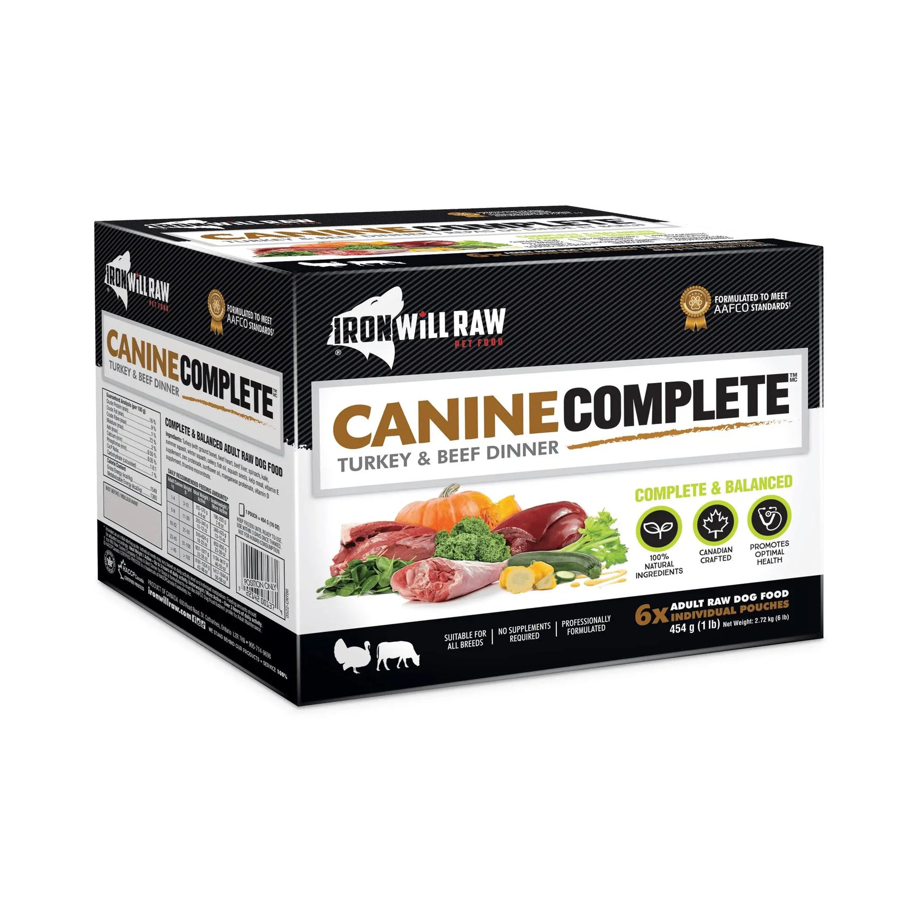 IRON WILL RAW - Turkey & Beef Dinner 6Lb - Raw Dog Food - PAWMART.ca