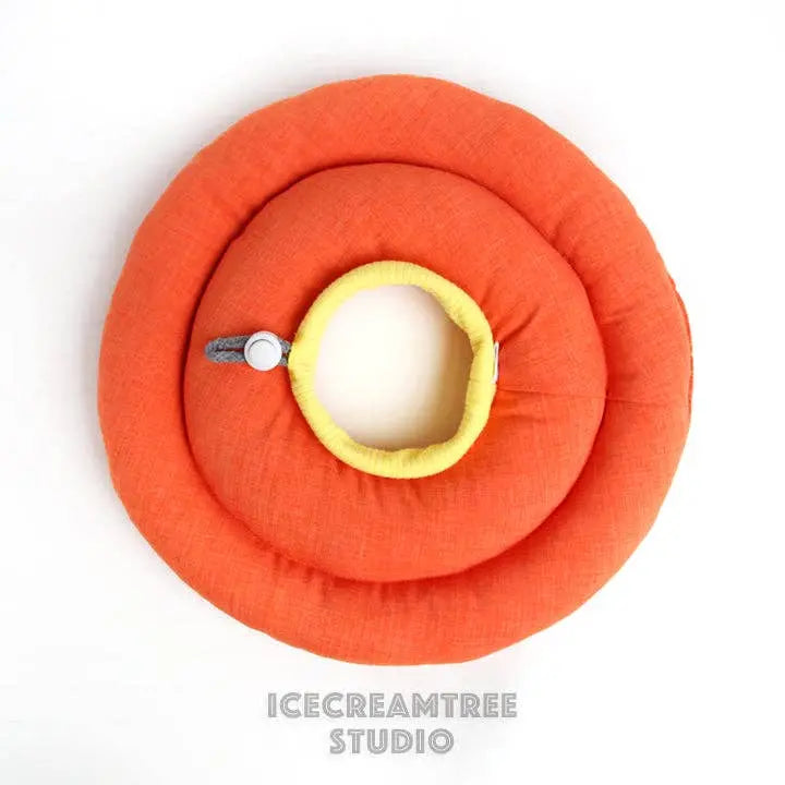 Ice cream tree - Orange Soft Comfy Cone Hypoallergenic  - Recovery Collar for Dog and Cat (1) Ice Cream Tree