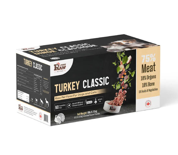 Raw Dog Food by Just Raw - Quality Turkey Available at PAWMART.ca