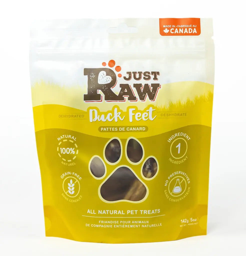 JustRaw - Dehydrated Duck Feet - Dog Treats JustRaw