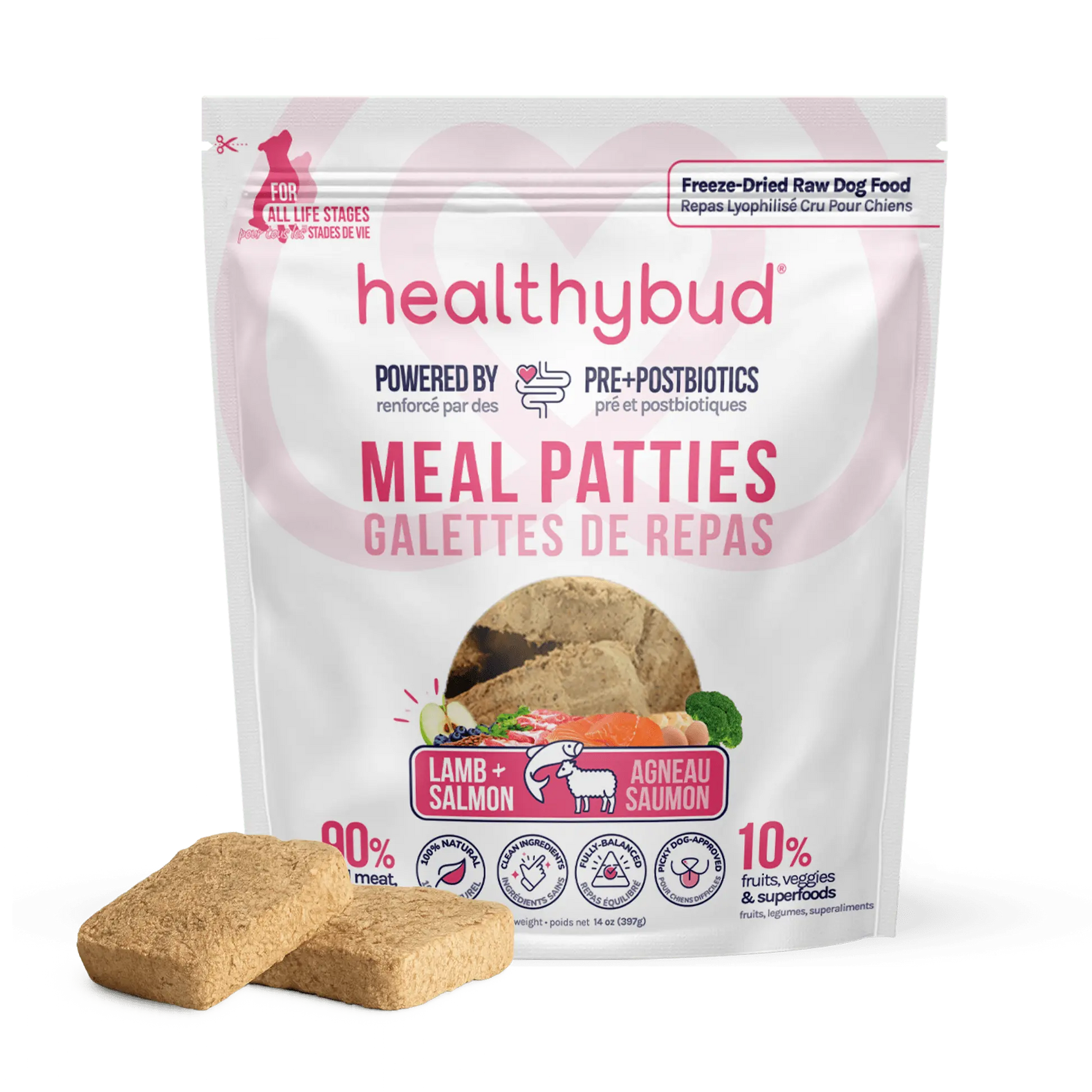 Lamb+Salmon Meal Patties healthybud