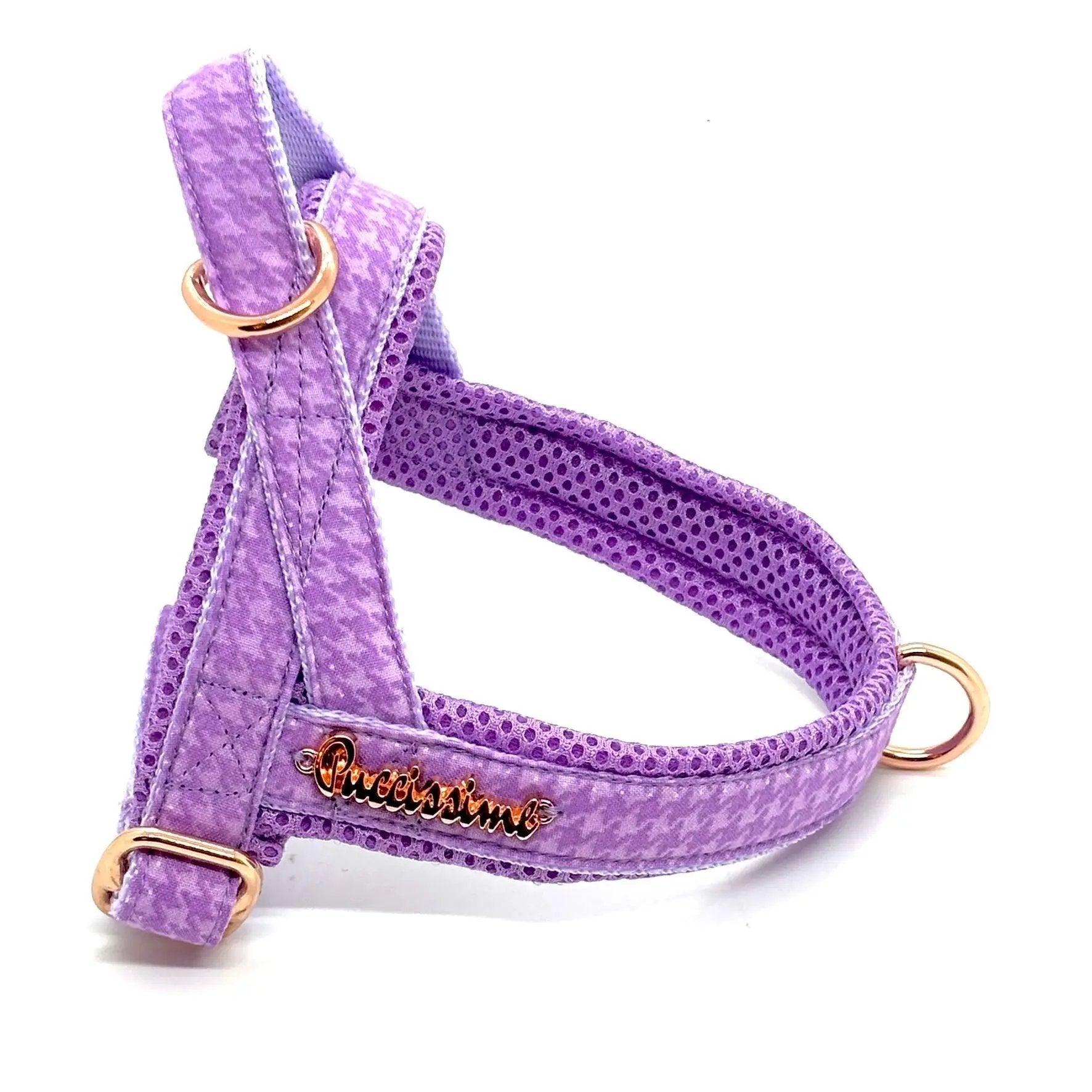 Mauve Leash with hands-free extension Puccissimé Pet Couture