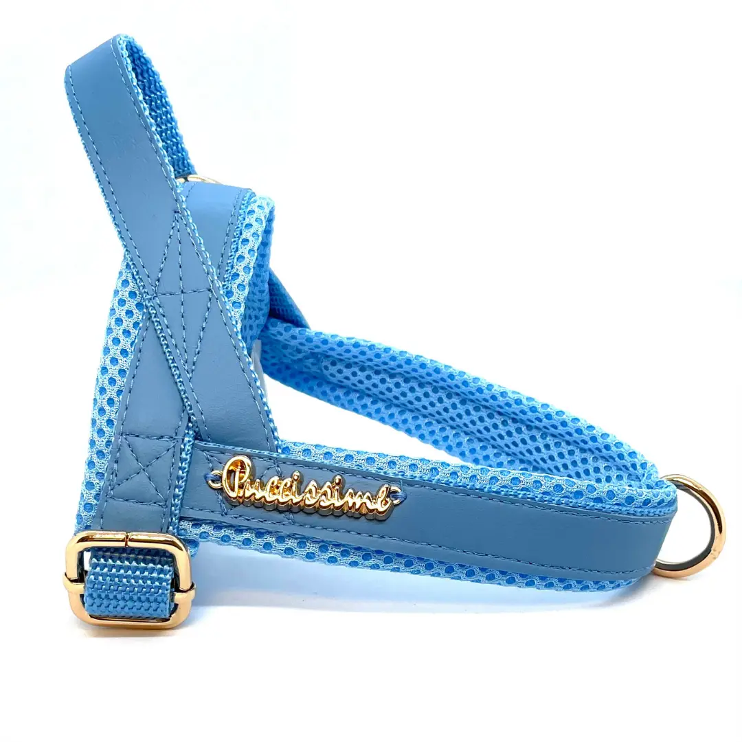 Maya Blue One-Click Dog Harness Puccissimé Pet Couture