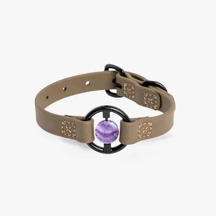 Merci Collective - Luxury Spill- Proof Dog Collar Embedded with Healing Crystal - PAWMART.ca