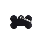 MyFamily Engraving Pet Tag - BASIC ALUMINUM SMALL BONE - ALL COLOURS - BASIC ALUMINUM SMALL BONE BLACK - PAWMART.ca