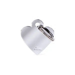 MyFamily Engraving Pet Tag - BASIC ALUMINUM SMALL HEART CHROME MyFamily