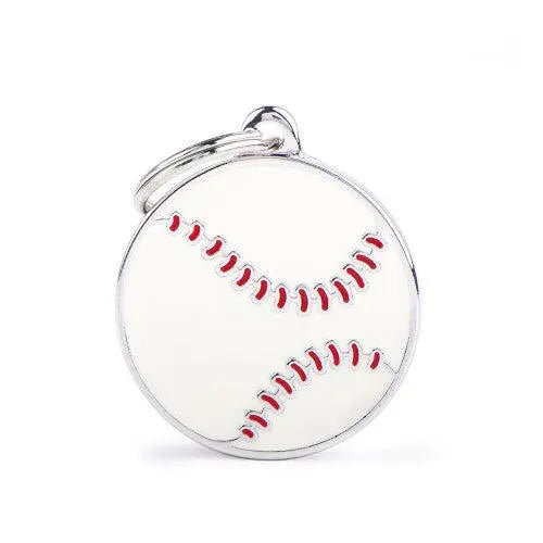 MyFamily Engraving Pet Tag - BIG ROUND BASEBALL - PAWMART.ca