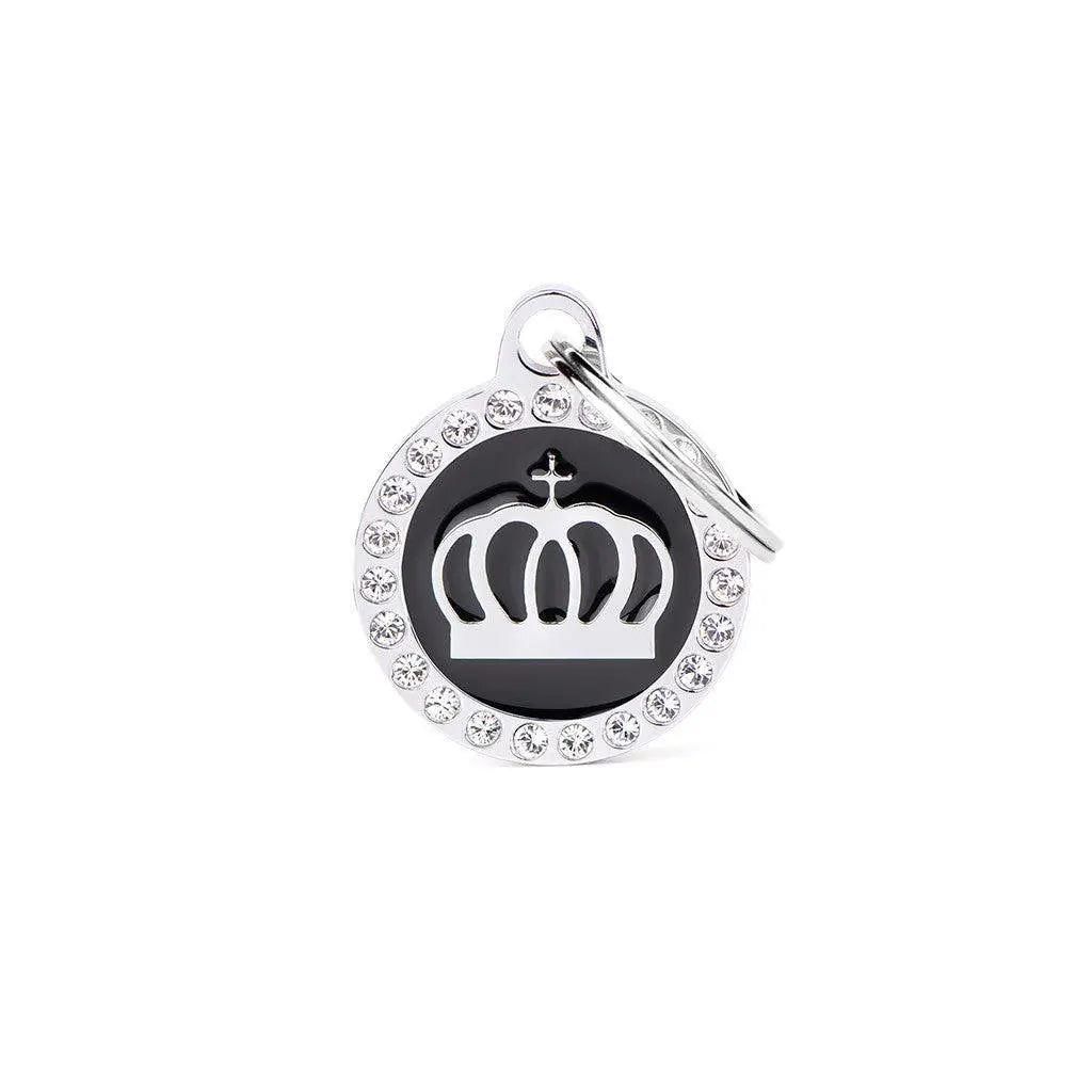 MyFamily Engraving Pet Tag - BLACK GLAM CROWN - PAWMART.ca