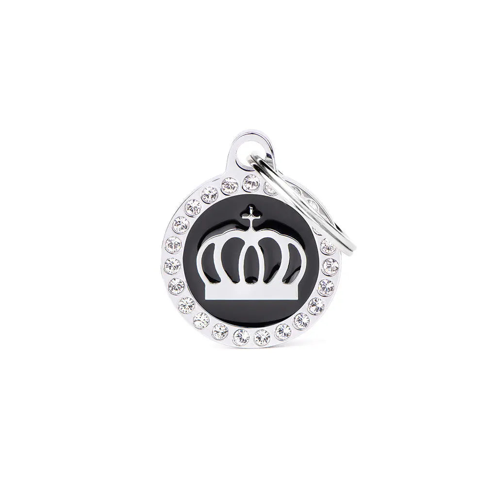 MyFamily Engraving Pet Tag - BLACK GLAM CROWN - PAWMART.ca Canadian Pet Store & Pet Grooming