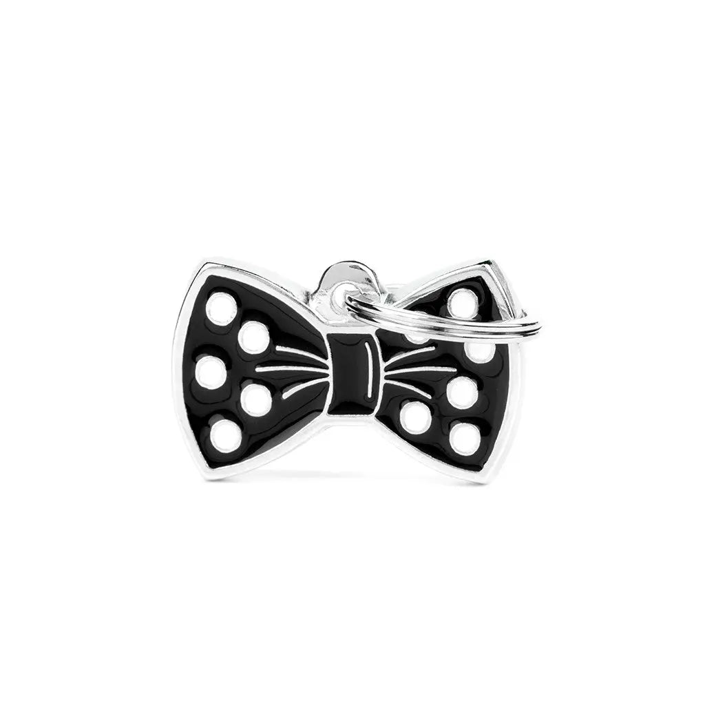 MyFamily Engraving Pet Tag - BOW TIE BLACK - PAWMART.ca