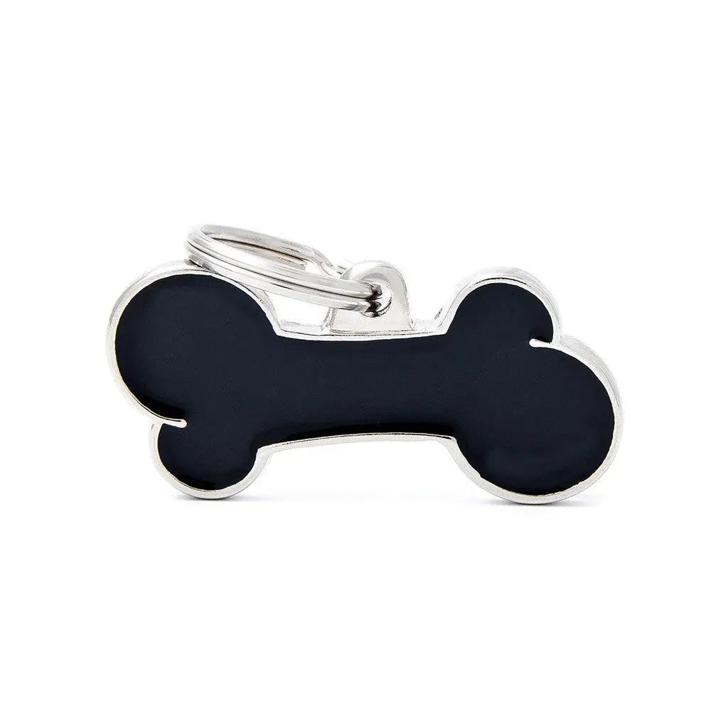 MyFamily Engraving Pet Tag - CLASSIC BIG BONE - BLACK BIG BONE - PAWMART.ca