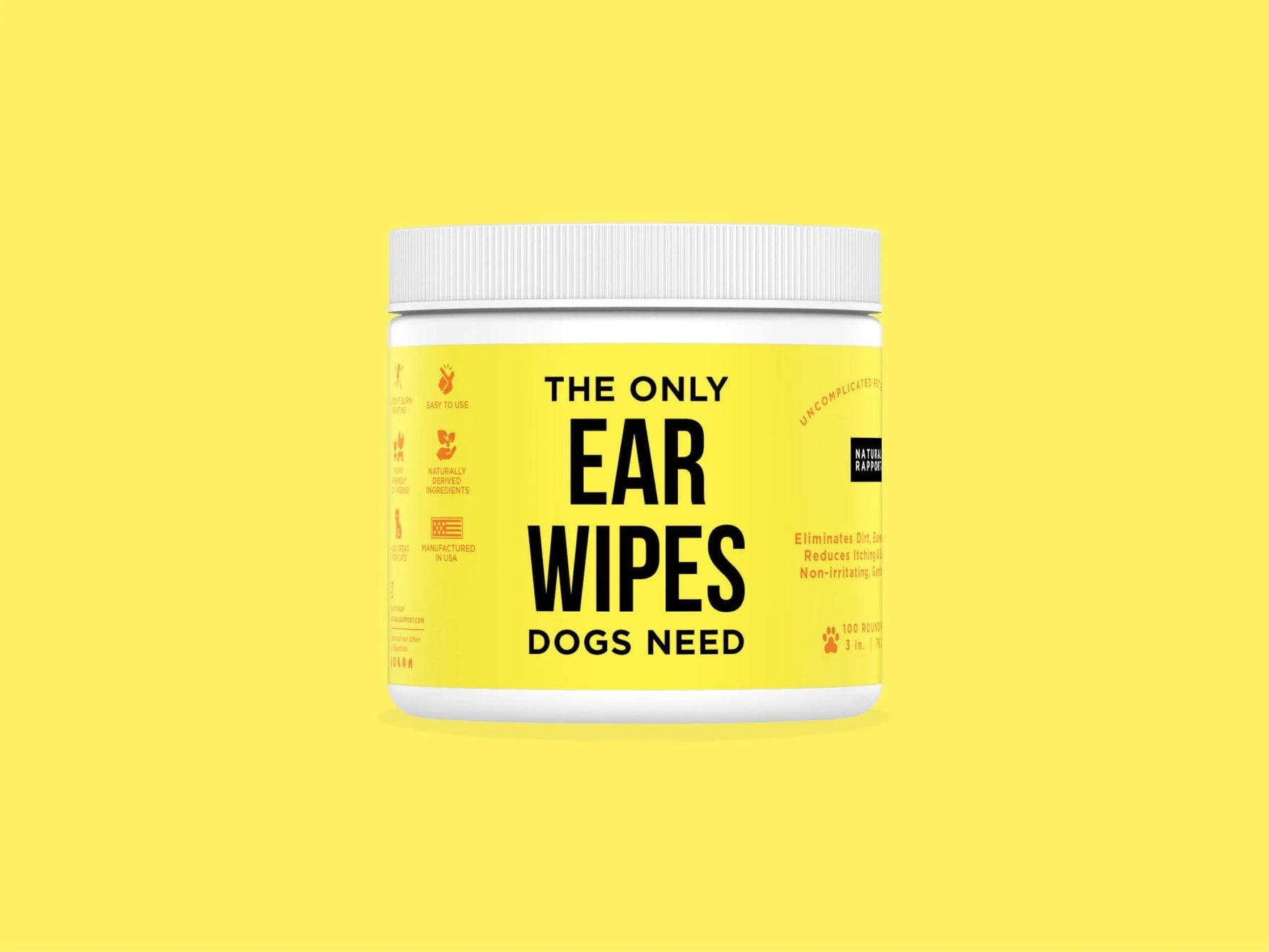 Natural Rapport - The Only Ear Wipes Dogs Need - Ear wipes for Dog - PAWMART.ca