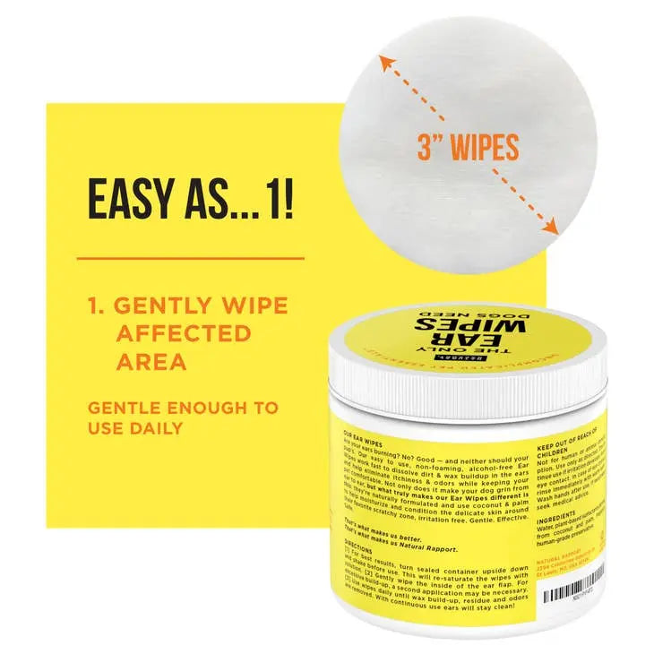 Natural Rapport - The Only Ear Wipes Dogs Need - Ear wipes for Dog - PAWMART.ca