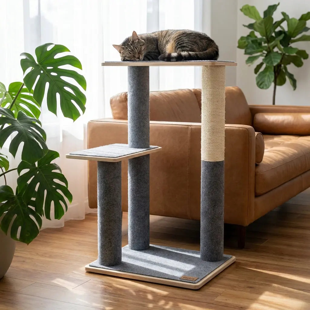 Noba Modern Plywood 2-Level Cat Tree Noba Animal Co.