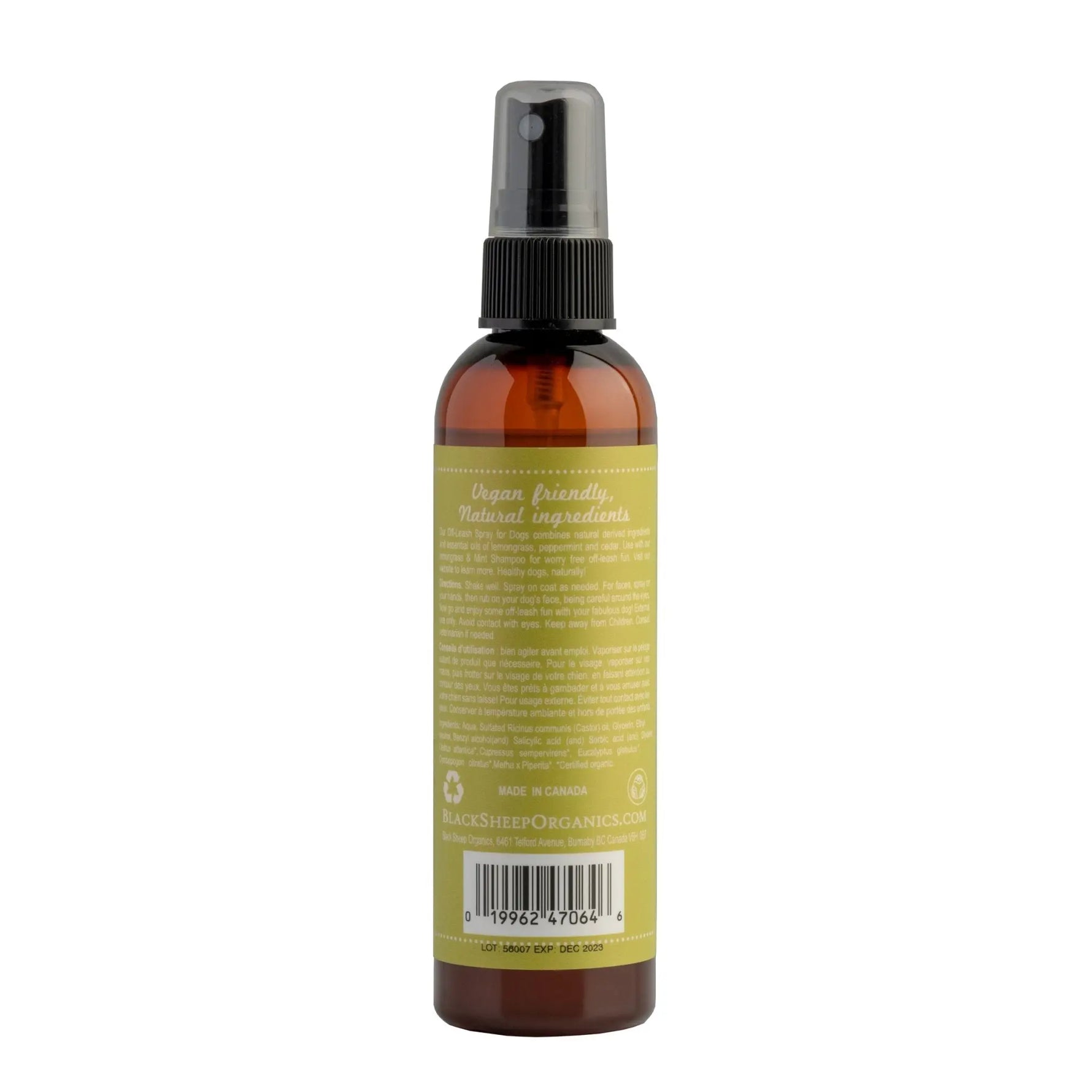Off Leash Dog Spray – Itch Relief & Deodorizing Black Sheep Organics