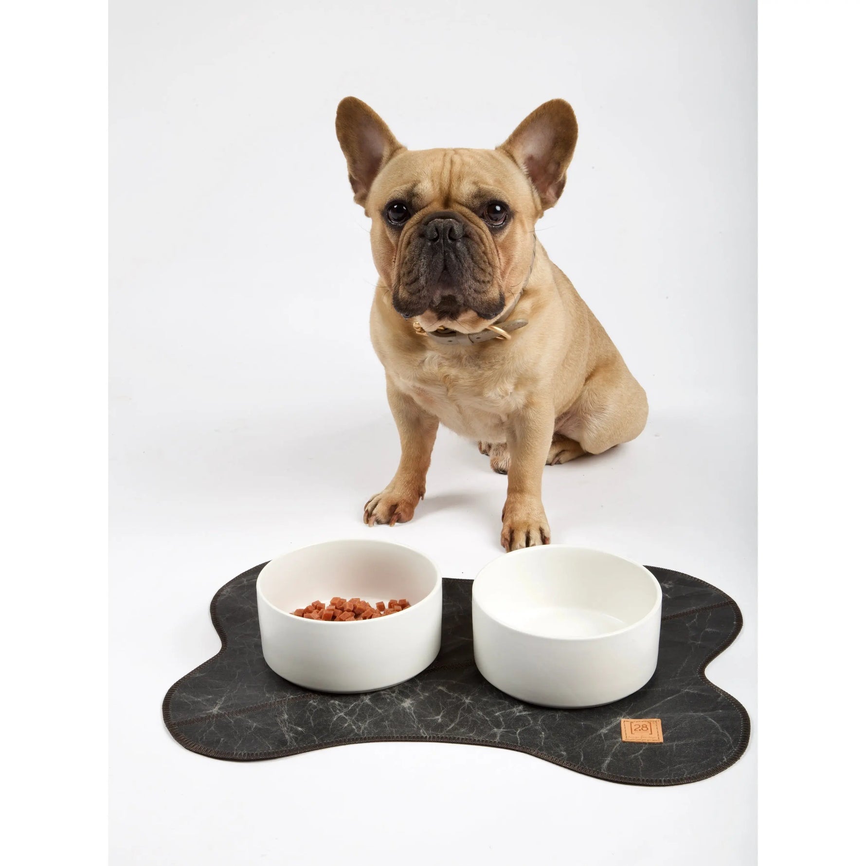 PAWMART - Dog Bowl with Wooden Stand PAWMART