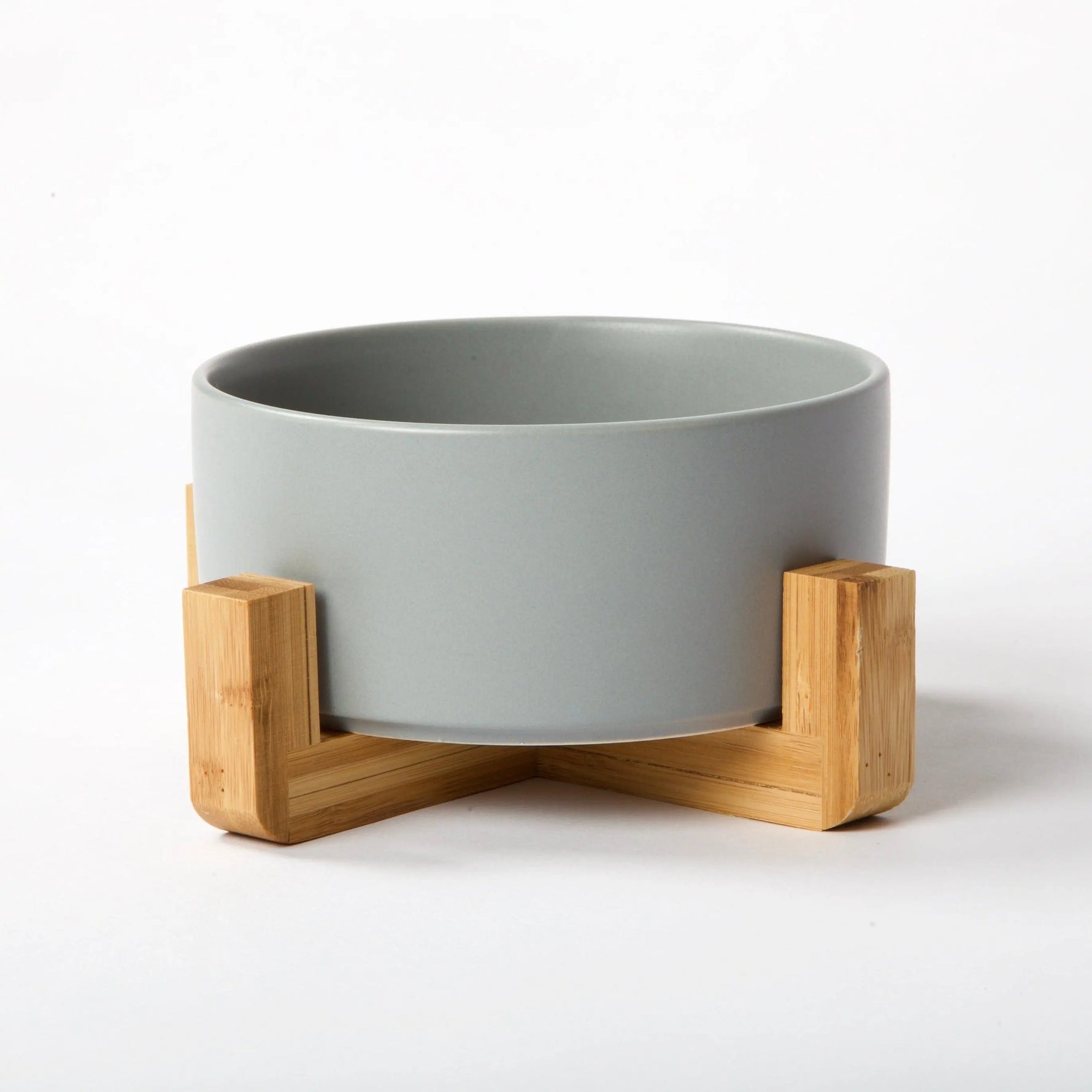 PAWMART - Dog Bowl with Wooden Stand - PAWMART.ca