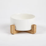 PAWMART - Dog Bowl with Wooden Stand PAWMART