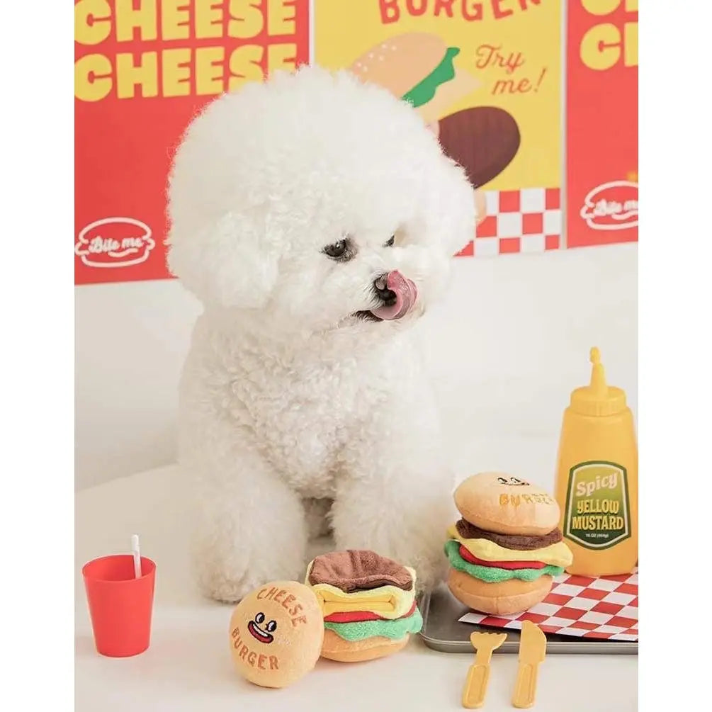 Pandina Ideas - Cheese Burger - Hidden Game Croquettes and Snacks, Interactive Sound Toy for Dogs Pandina Ideas