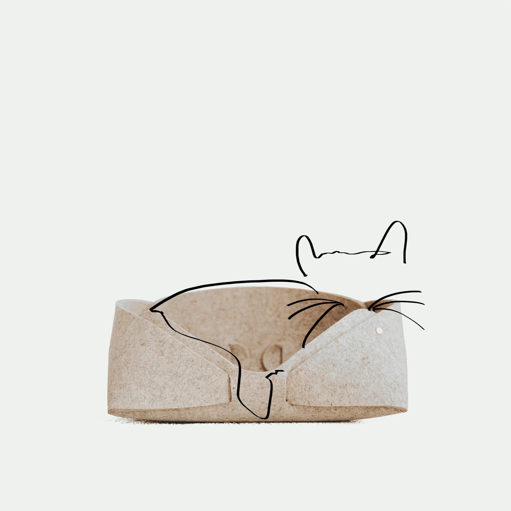 Panier pour animaux en feutre de laine 14x12  | MATT™ MATT Collective