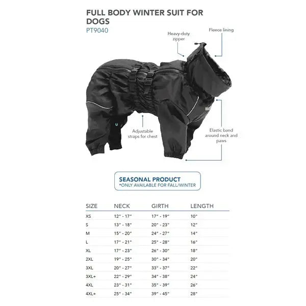 Pawtek - Dog Full-Body Winter Snow Suit PAWMART Pet Store - Grooming - Toronto