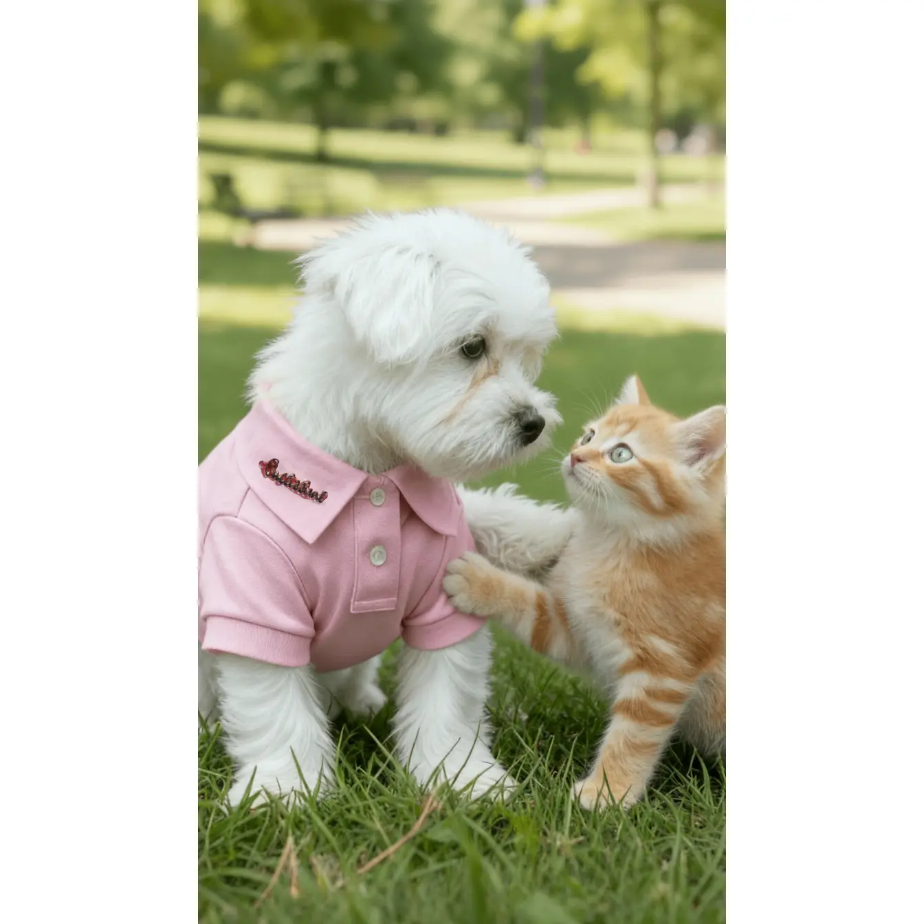 Pink cotton shirt Puccissimé Pet Couture