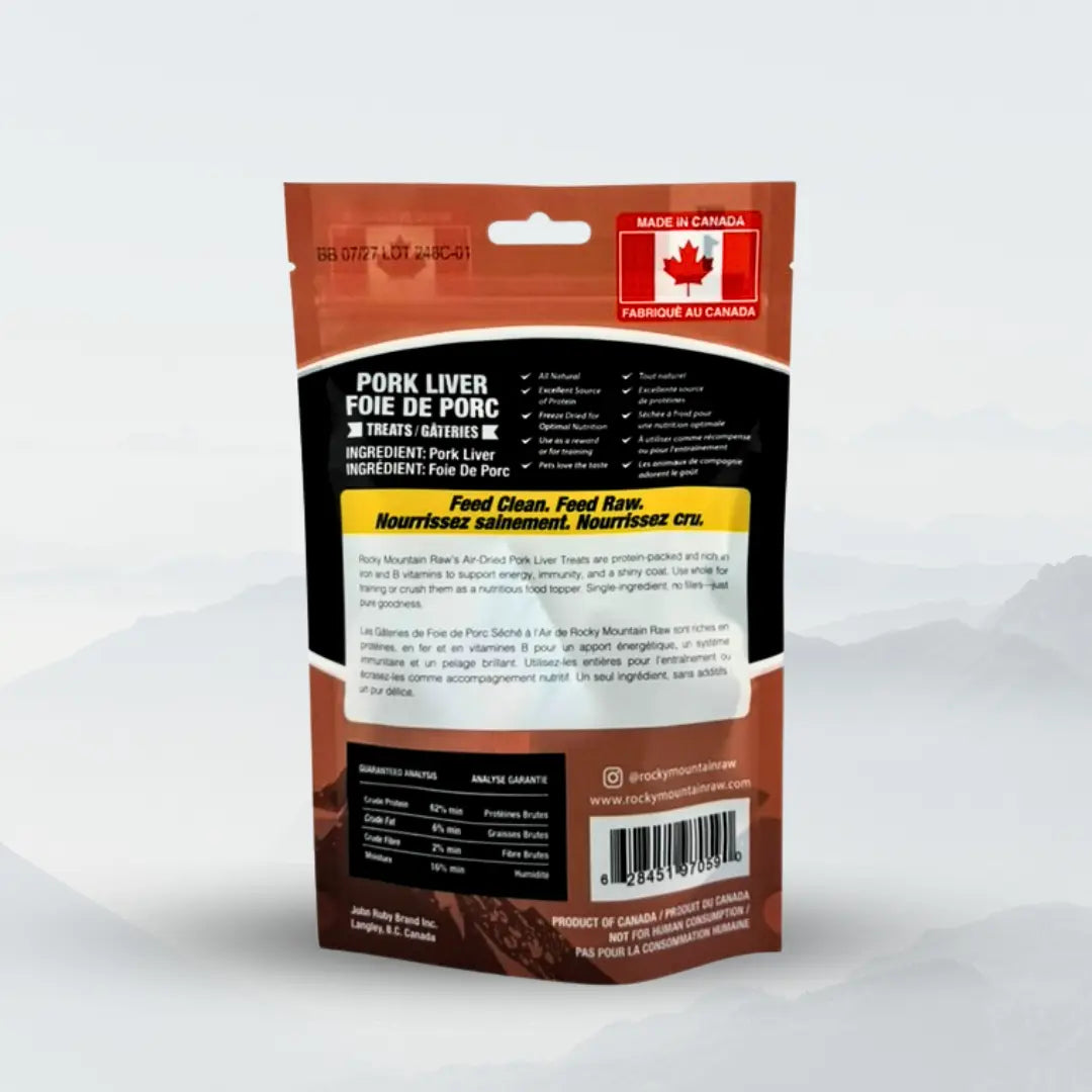 Pork Liver Treats 60g ROCKY MOUNTAIN RAW