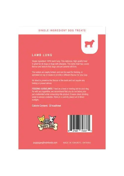 Puppy Gang - Lamb Lung - Dog Treats - PAWMART.ca