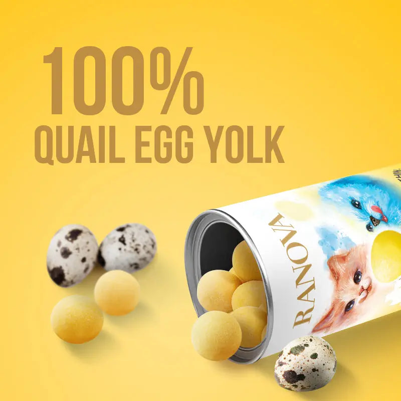 RANOVA - Freeze Dried Quail Egg Yolk - Dog and Cat Treats RANOVA