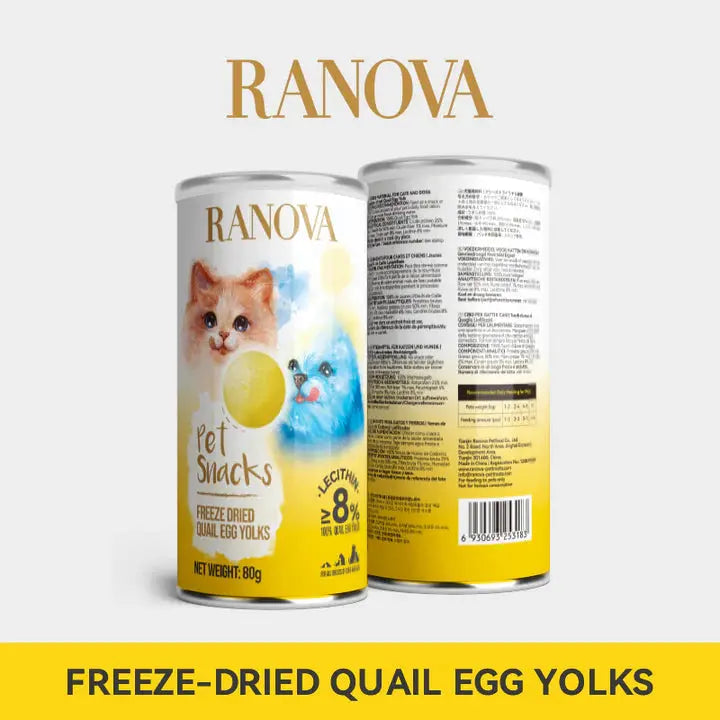 RANOVA - Freeze Dried Quail Egg Yolk - Dog and Cat Treats RANOVA