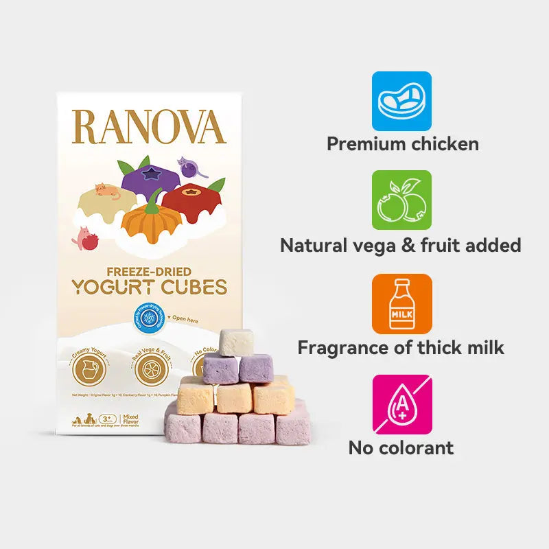 RANOVA - Freeze Dried Yogurt Cubes - Pet Treats RANOVA
