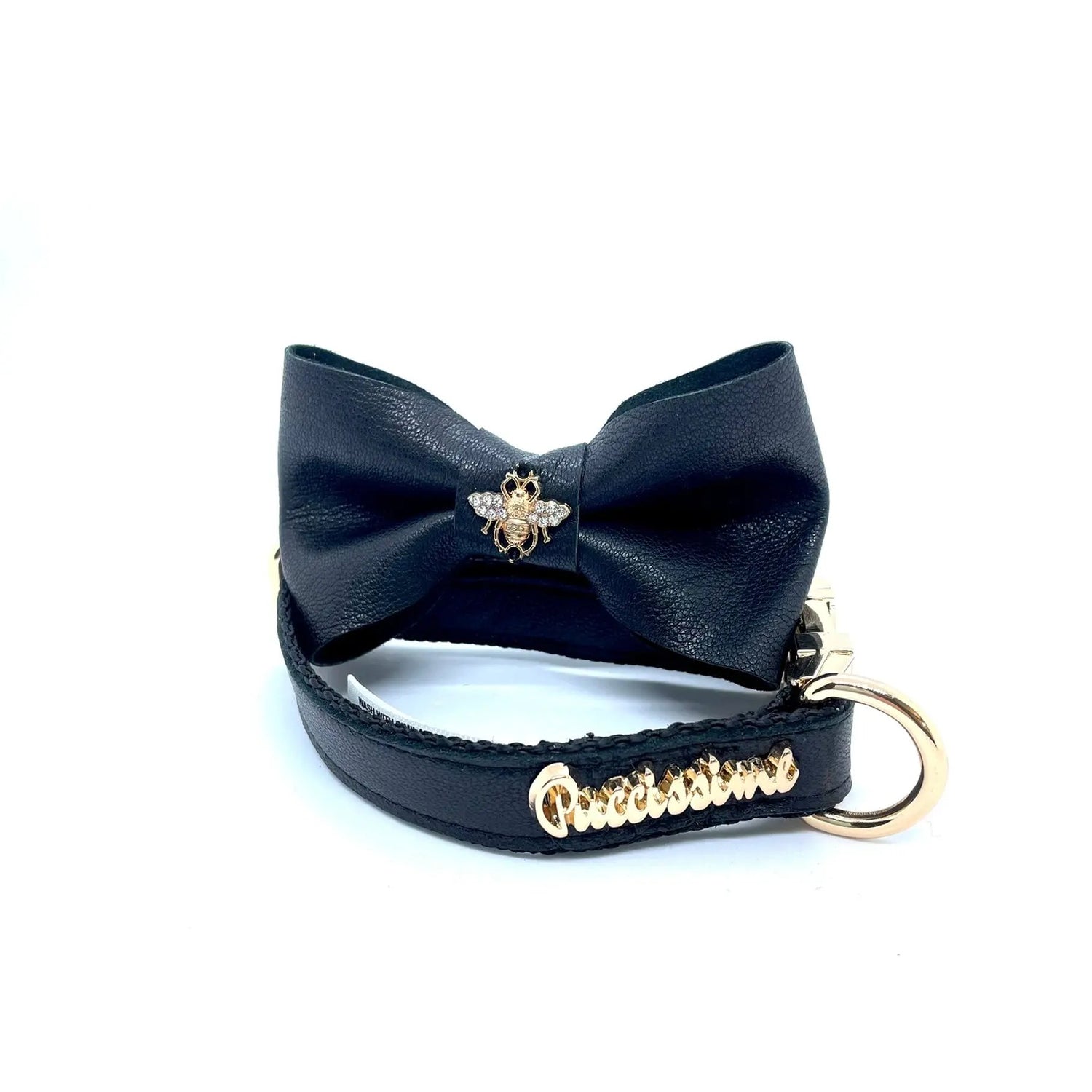 Raven dog collar Puccissimé Pet Couture