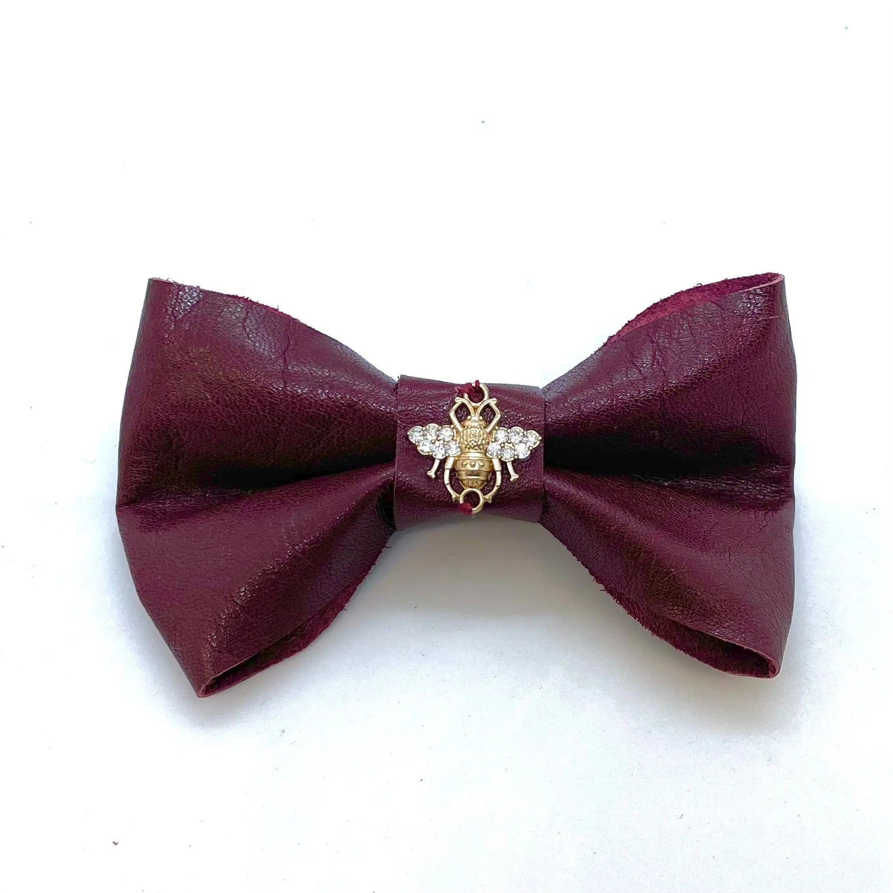 Red Wine bow tie Puccissimé Pet Couture