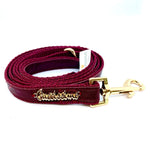 Red Wine collar Puccissimé Pet Couture